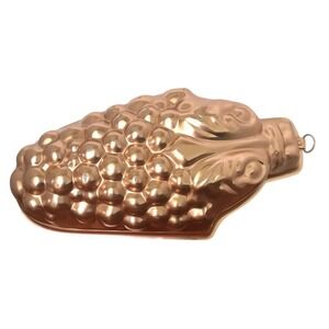 Vintage Copper Tone Grape Vine Design‎ Mold Jello Pudding Cake Decor
